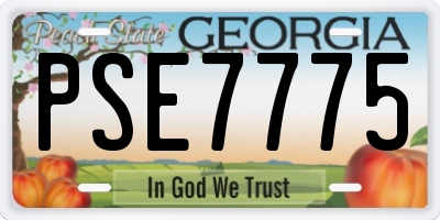 GA license plate PSE7775