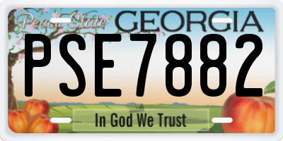 GA license plate PSE7882