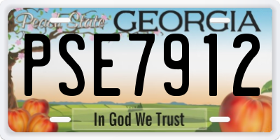 GA license plate PSE7912