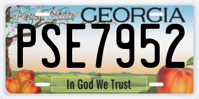 GA license plate PSE7952