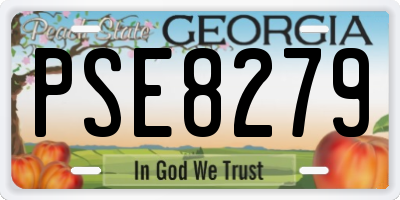GA license plate PSE8279