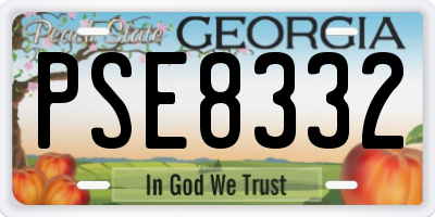 GA license plate PSE8332