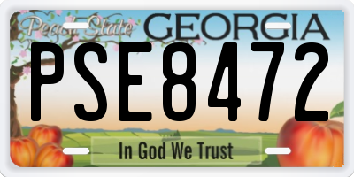 GA license plate PSE8472