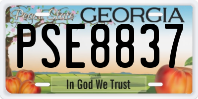 GA license plate PSE8837