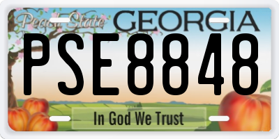 GA license plate PSE8848