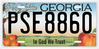 GA license plate PSE8860