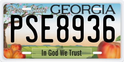 GA license plate PSE8936