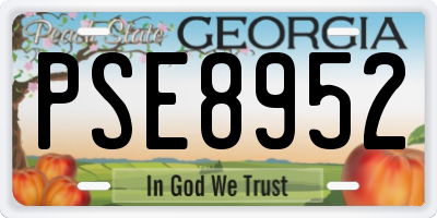 GA license plate PSE8952