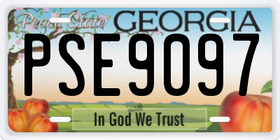 GA license plate PSE9097