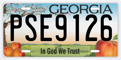 GA license plate PSE9126