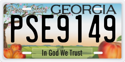 GA license plate PSE9149