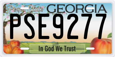 GA license plate PSE9277