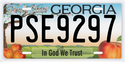 GA license plate PSE9297