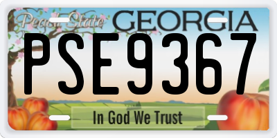 GA license plate PSE9367