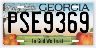 GA license plate PSE9369