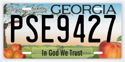 GA license plate PSE9427