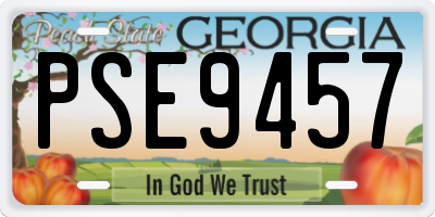 GA license plate PSE9457