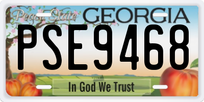 GA license plate PSE9468