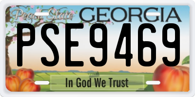GA license plate PSE9469