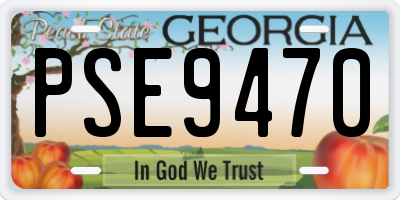 GA license plate PSE9470