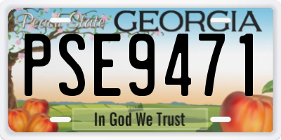 GA license plate PSE9471