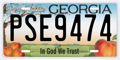 GA license plate PSE9474