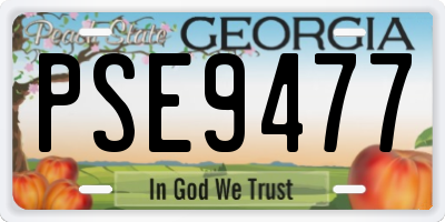 GA license plate PSE9477