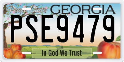 GA license plate PSE9479