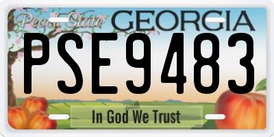 GA license plate PSE9483