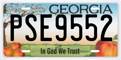 GA license plate PSE9552