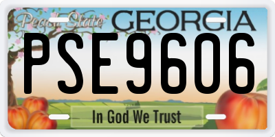 GA license plate PSE9606