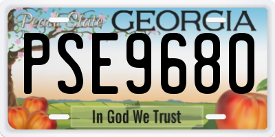 GA license plate PSE9680