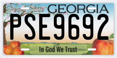 GA license plate PSE9692