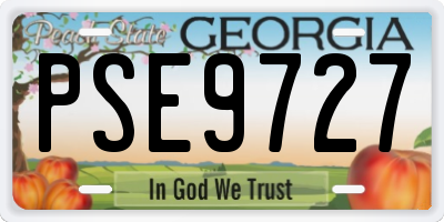 GA license plate PSE9727