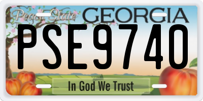 GA license plate PSE9740