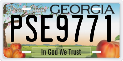 GA license plate PSE9771