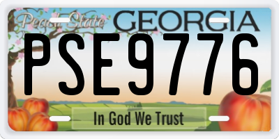 GA license plate PSE9776