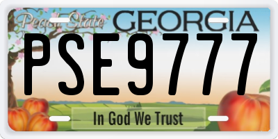 GA license plate PSE9777