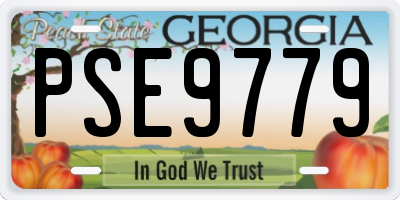 GA license plate PSE9779