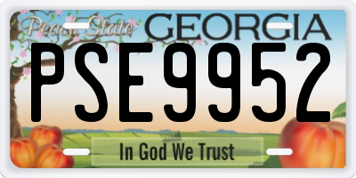 GA license plate PSE9952