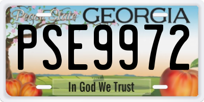 GA license plate PSE9972