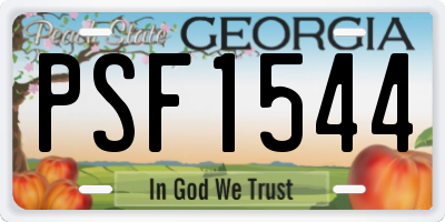 GA license plate PSF1544