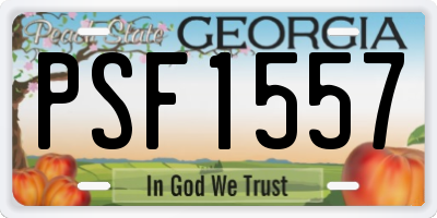 GA license plate PSF1557