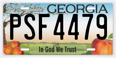 GA license plate PSF4479