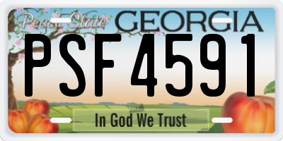GA license plate PSF4591