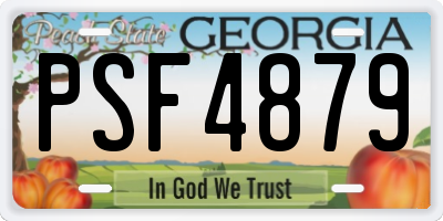 GA license plate PSF4879