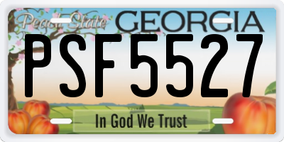 GA license plate PSF5527