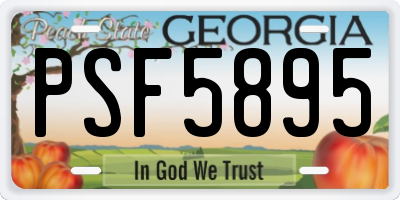 GA license plate PSF5895