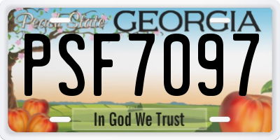 GA license plate PSF7097