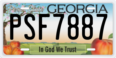 GA license plate PSF7887